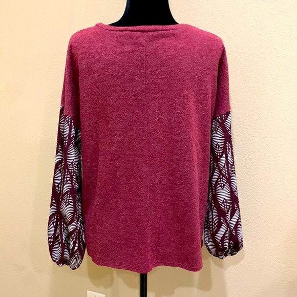 👚 Mixed Material shirt 👚 - Picture 3 of 5